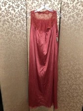 Miss Elaine NWT Deadstock Salmon Lace Nightgown Size Large L