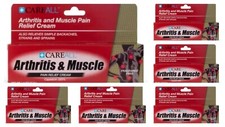 SET OF 6 CareAll Arthritis and Muscle Pain Relief Cream Capsaicin Fragrance Free