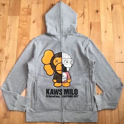 A BATHING APE OriginalFake KAWS MILO Human Body FULL ZIP HOODIE