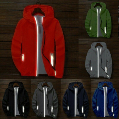 Wasserdichte Herren-Windbreakerjacke Mit Kapuze Reißverschluss Und Leichtem  