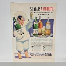 1940 Cliquot Club Vintage Ad Drinking Sparkling Water Dry Ginger Ale Soda