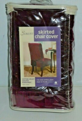 Sure Fit Dining Chair Skirted Slipcover Scroll