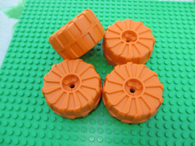 4x Lego Hart Plastik Rad orange 54x30 Space Mars Mission 2515 (180522R)