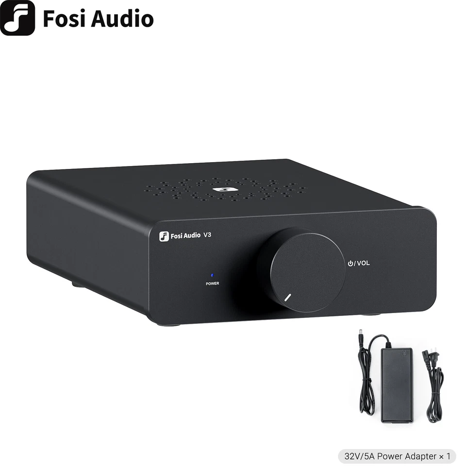 Fosi Audio V3 TPA3255 Amplifier Audio Stereo Speakers Class D 2 Channel 48V/32V - Image 2 of 4
