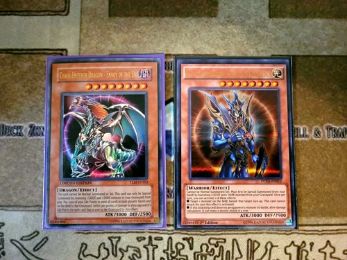 YUGIOH CHAOS EMPEROR DRAGON ULTRA + BLACK LUSTER SOLDIER ENVOY OF THE