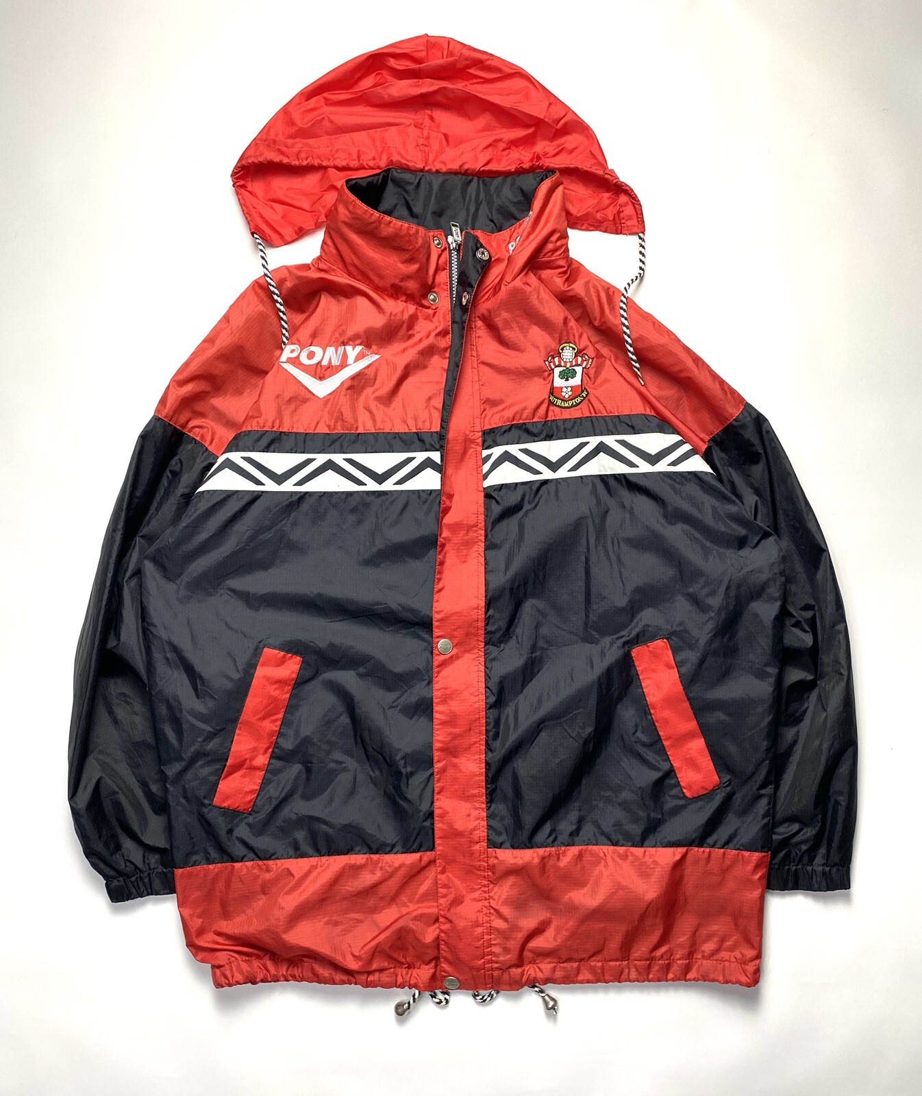 SOUTHAMPTON RARA GIACCA CALCIO ALLENAMENTO 1993 1995 PONY MAGLIA VINTAGE TAGLIAXL