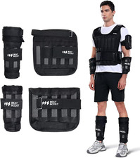 Adjustable Ankle Wrist Weights Set for Workout - 4Lb to 25Lb Options