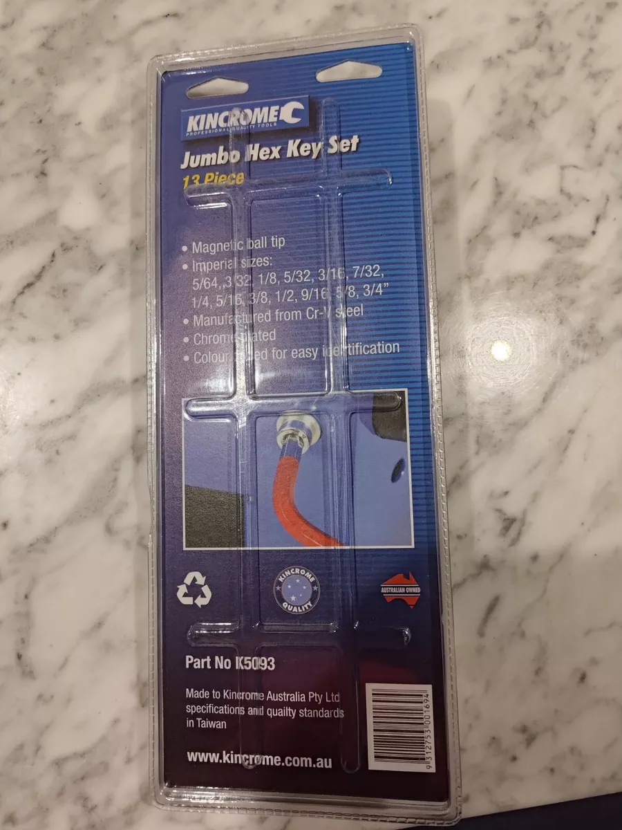 KINCROME 13 Piece IMPERIAL Ball Joint Jumbo Hex Key Wrench Set