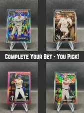 2024 Topps Chrome Baseball Refractors - Ray Wave, Sepia, Pink, Prism - You Pick!