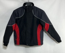 LL Bean Winter Coat Thinsulate Large 14-16 Black Gray Red Youth Kids Snow Ski