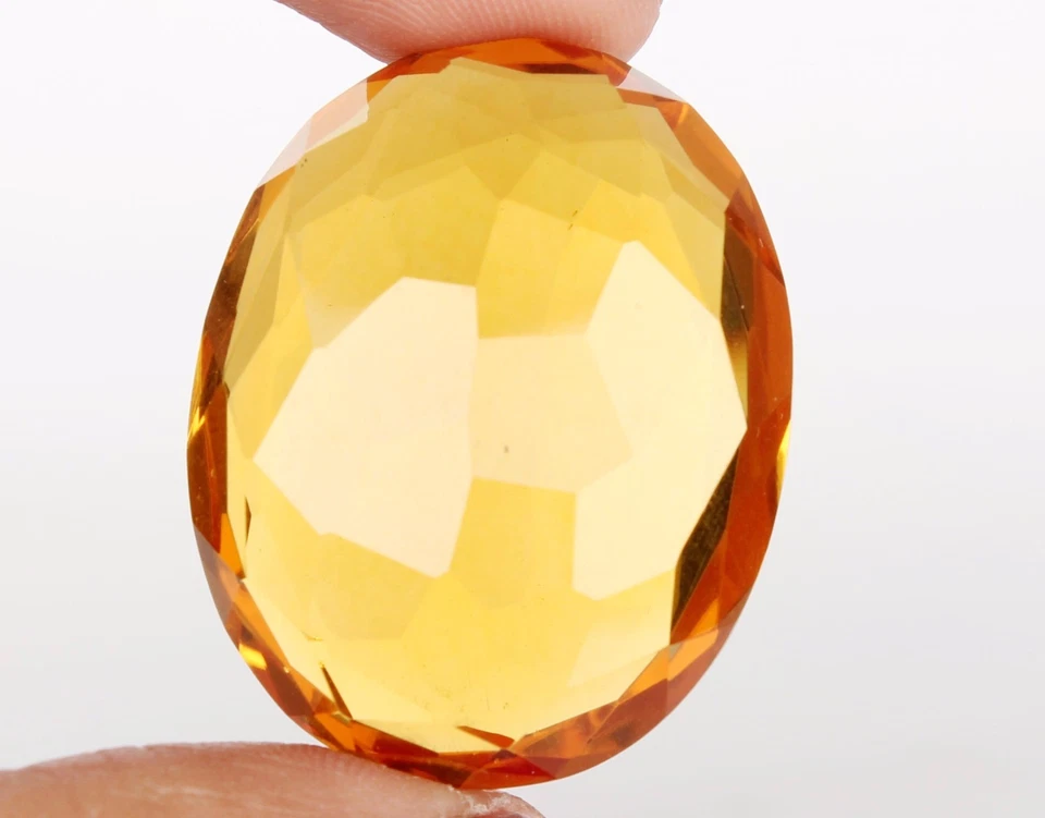 Yellow Citrine 90.35ct Oval Faceted Cut Loose Gemstone for Ring Pendant Bracelet - Image 3 of 4