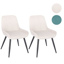 2x Esszimmerstühle Samt Metallbeine Küchenstühle Wohnzimmerstühle Höhe 81,5 cm