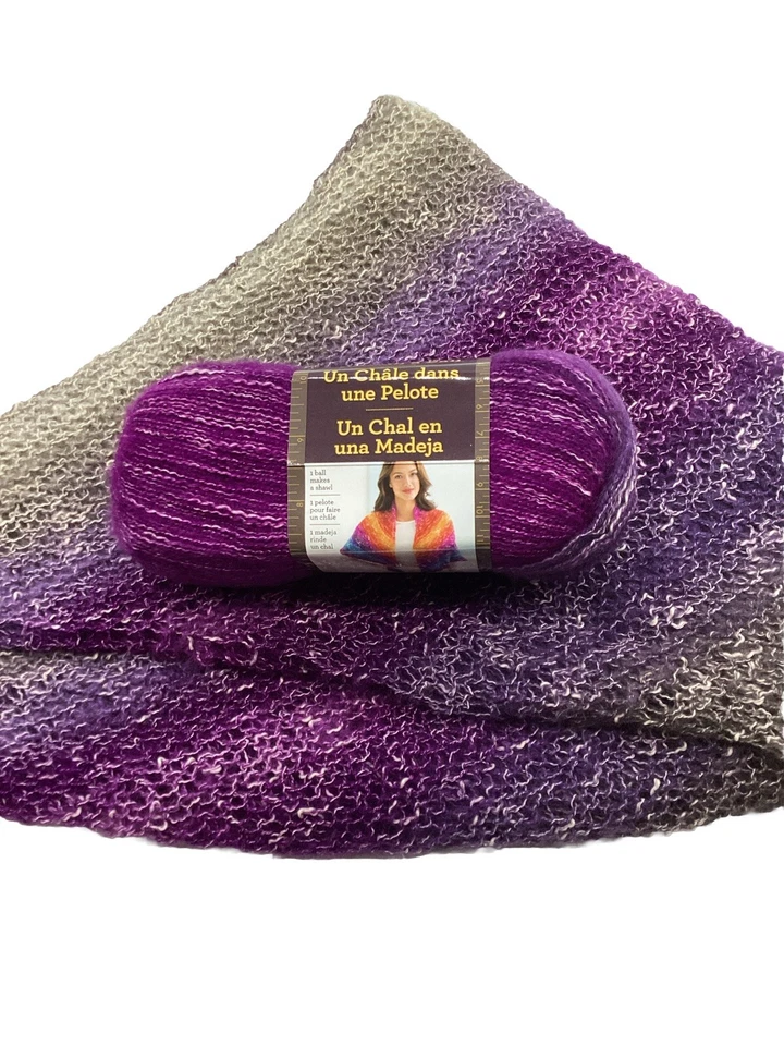 Lion Brand Shawl in a Ball Yarn "Mindful Mauve" 3 Skeins #349 - Image 2 of 4