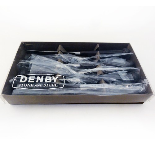 DENBY SAMARKHAND Flatware Boxed Set 6 Steak Knives NEW NEVER USED