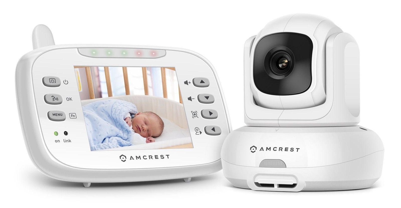 Baby Monitor -AMCREST(AC-1) with Pan/Tilt/Zoom Camera, 3.5 inch LCD-NEW-image