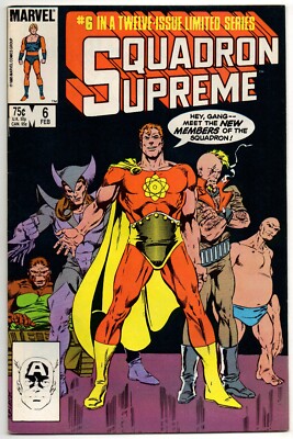 Squadron Supreme Vol 1 No 6 Feb 1986 (VFN/NM) (9.0) Marvel, Modern Age