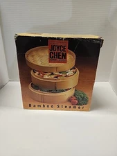 Joyce Chen 10" Natural Bamboo Steamer with Woven Lid, 10" D x 6" H (26-0013)