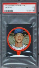 1973 Topps Candy Lids Tim Foli PSA 5 Montreal Expos