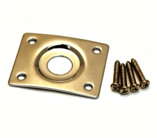 Black Nickel Recessed Rectangle Metal Jack Plate for Guitar/Bass RRJP-BN