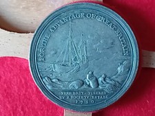 1750 Free British Fishery Established Silver Medal by L Koch 25.255g CO28BD