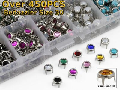 Mixed 10-Color Bedazzler Rhinestone Refills. Size 7mm 450PCS