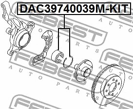 DAC39740039M-KIT FEBEST Wheel Bearing Kit for FORD