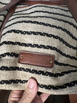 LUCKY BRAND Kendal Striped Woven Blend Backpack Rucksack Bag Shoulder Linen LUCKY BRAND The Kendal Striped Woven Blend Backpack  main image 3