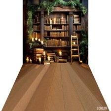 10'x20' CP Bookcase Indoor Scenic Microfiber Fabric background backdrop SD039