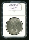 1922s $1 US Silver Peace Dollar --Better date..Bu*** Must see