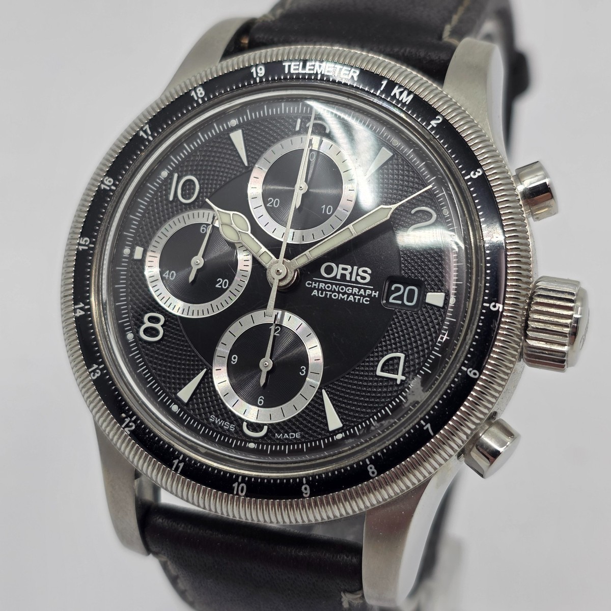 【アレブリヘ】オシシマダーラ Oris Big Crown Telemeter Chronograph Stainless Steel 43MM Coin