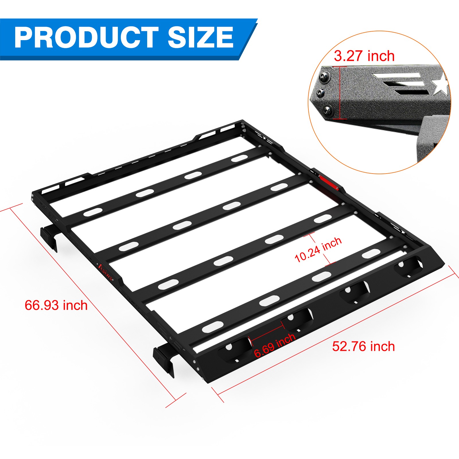 For 2019+ Jeep JL Gladiator JT Hardtop Roof Rack Basket Cargo Luggage Carrier