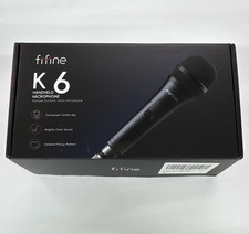 FIFINE K6 Dynamic Handheld Wired Mic Cardioid On/Off XLR/1/4in Black