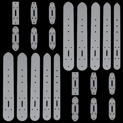 22 Pcs 11 Styles Leather Templates PVC Leather Patterns Templates Supply f