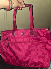Coach Pink Diaper Bag With Changing Pad