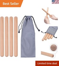 Rhythm-Enhancing 2 Pairs of Wooden Claves with Carry Bag - Perfect for Learning