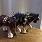 Vintage Pair Clydesdale Porcelain Horse Statues — photo 5