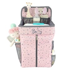 Hanging Diaper Caddy - Baby Diaper Organizer for Changing Table - Diaper Stac...