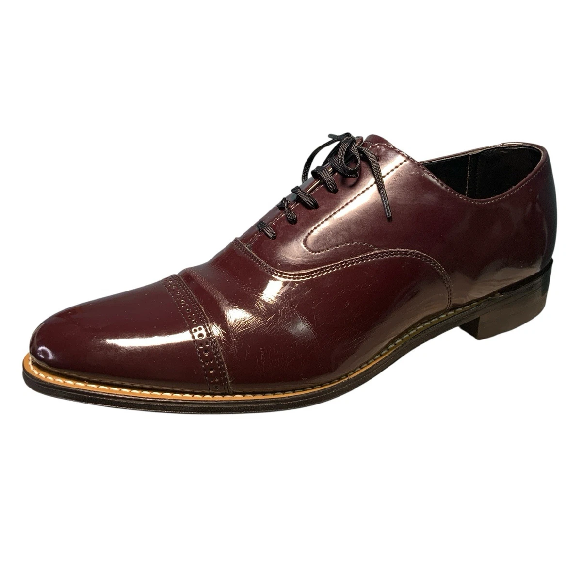 John Varvatos Size 11.5D Oxfords Dress Shoes Brown Leather Cap Toe Suede Trim Stylish and super comfortable grey suede Oxfords by John  main image 4