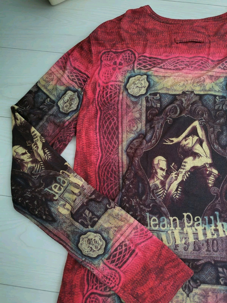トップス Jean Paul GAULTIER HOMME power net 90s Jean Paul Gaultier Homme 90s Tattooist Power Net Long T-Shirt 48