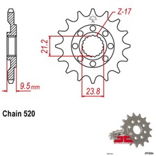 JT Sprockets Jt jtf284.15 Sprocket  c/s 15t(JTF284.15)
