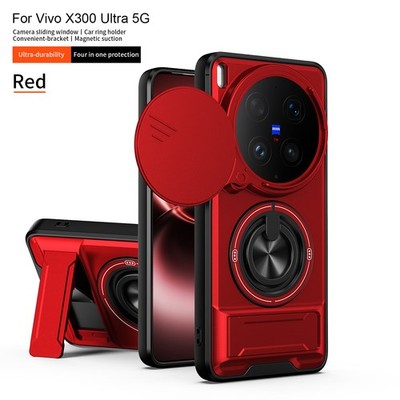 For vivo X300 Ultra, Hybrid Armor Slide Cover Camera Case Wireless Charge