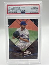 2021 Stadium Club Chrome Jacob deGrom Beam Team Black Refractor /99 PSA 10 Pop 1
