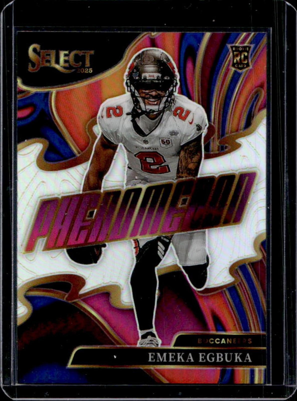 2025 Panini Select Emeka Egbuka Phenomenon RC Silver Prizm Rookie #24 Buccaneers