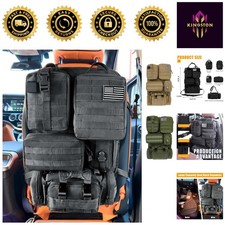 Essential 6-Pack Tactical MOLLE Organizer Set for Vehicle Storage Gear - Black