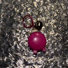 VTG 80s Plastic Magenta Alarm Clock Clip On Charm For Plastic Necklace 1980s — photo 3
