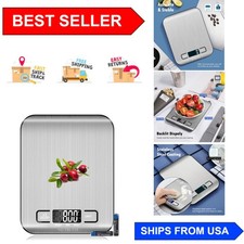 Precision Digital Kitchen Scale with Backlit LCD for Cooking  Baking Max 11lb 
