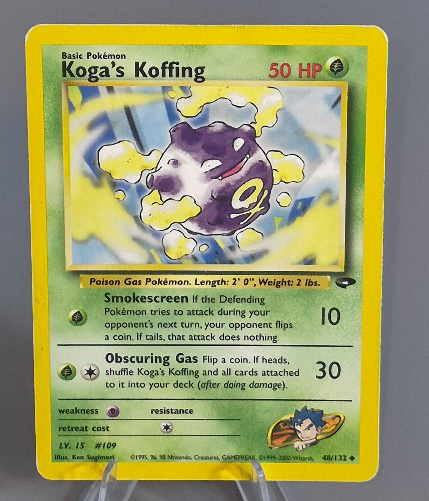 Pokemon TCG Koga's Koffing Card 48/132 Gym Challenge Regular Uncommon
