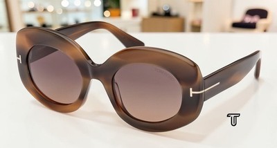 Tom Ford FT1346 55T Coloured Havana Gradient Bordeaux 51 mm Women's Sunglasses