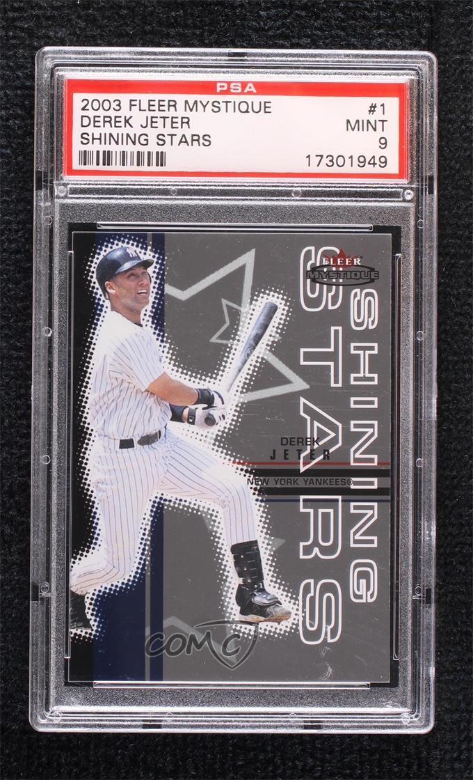 2003 Fleer Mystique Shining Stars 136/300 Derek Jeter #1SS PSA 9 MINT HOF s5j