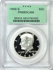 1968-S PCGS PR68 DCAM Deep Cameo Kennedy Proof Silver Half Dollar OldGreenHolder